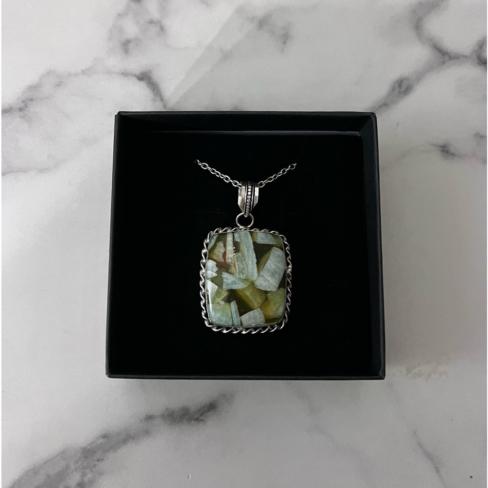 Larimar Silver Pendant